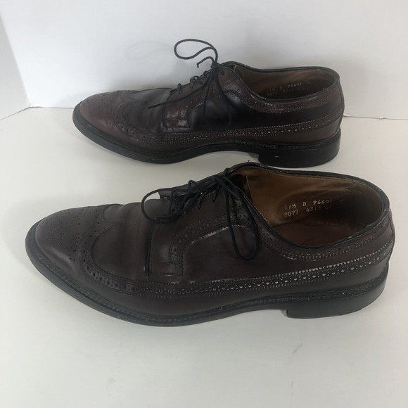 COPY - ALLEN EDMONDS SHELL CORDOVAN MacNeil Burgundy Wingtips 11.5 D Horween 90… main image 9